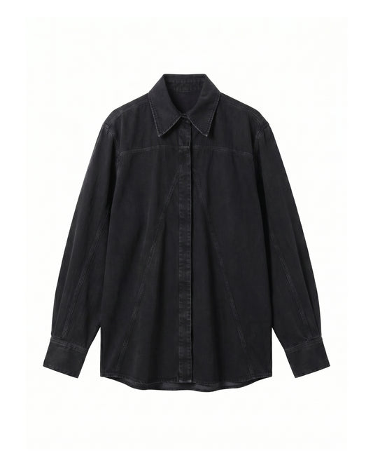 Camisa Recortes Denim