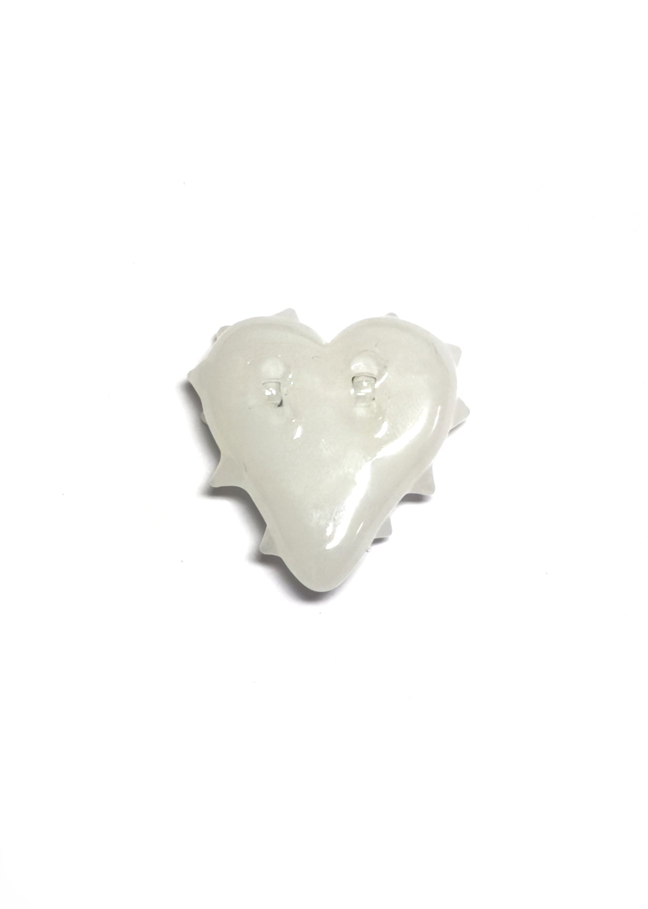 PINGENTE / BROCHE CORAÇÃO BRANCO