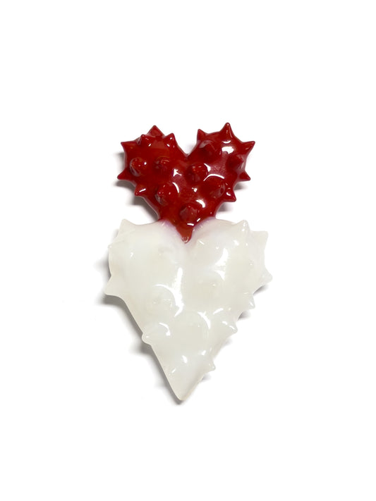 BROCHE CORAÇÃO DUPLO